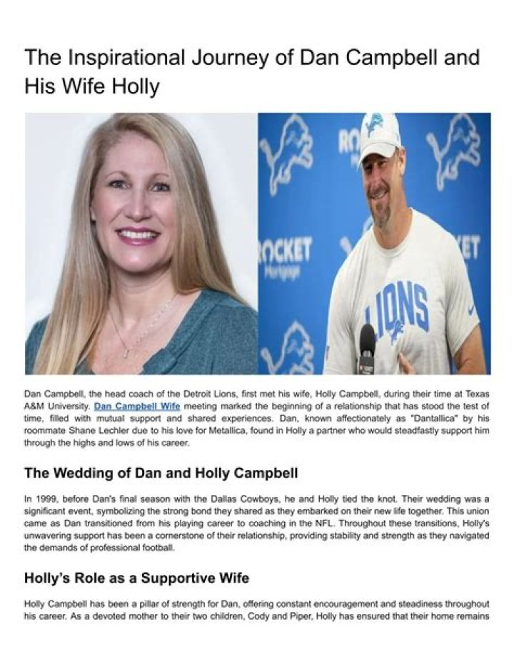 Exploring the Dynamic Duo: Dan and Holly Campbell
